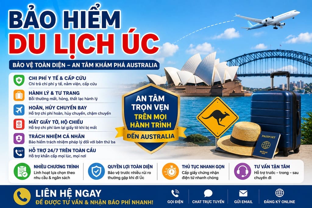 Bảo hiểm du lịch Úc của Bảo Việt – Quyền lợi Flexi mới nhất, phí tốt, cấp đơn nhanh